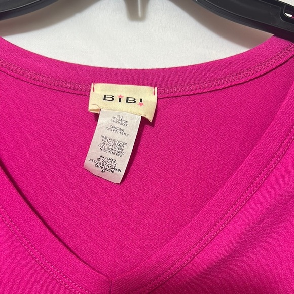 BiBi Pink Ruffled Puff Sleeve Blouse - Picture 5 of 5